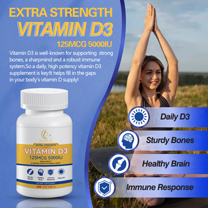 Cápsulas Blandas de Vitamina D3 de Alta Potencia DUOZI 5000 UI (125 mcg) para la Salud Ósea, el Apoyo Inmunológico y el Estado de Ánimo, 100 Cápsulas Blandas - Product Image 3