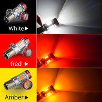 Luces LED para Vehículos NAO T20 en Oferta, 6W 2300LM IP68 Impermeables, Luces de Giro Ámbar, Blancas y Rojas, Luces de Freno y Reversa