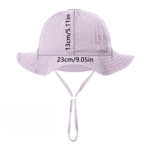 Sombrero de Sol de muselina para bebé, gorros de cubo de dibujos animados para niña, gorro de algodón para playa al aire libre, accesorios para bebé de 0 a 12M - Product Image 2