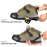 Pince à glace 5/8/10 dents pour chaussures Crampons à neige anti-dérapant crampons de randonnée pointes Traction Floes Stud Grip
