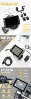 Compteur de vitesse pour vélo électrique KT LCD8H avec écran couleur 24V 36V 48V, prise SM WP 5 broches, USB, pour kit de vélo électrique