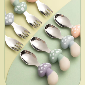 Vaisselle de maternelle de premier choix! Ensemble de couverts écologiques pour enfants favorisant la santé et la tranquillité d'esprit des <span class=keywords><strong>parents</strong></span> - Product Image 1