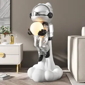 1.1m veilleuse d'astronaute, ornement pour la décoration de la maison, cadeaux d'anniversaire pour enfants, lampe de maintien d'astronaute, sculpture en résine