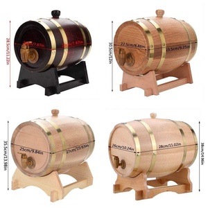 Barril de madera de roble Vintage para cerveza, vino tinto para Barril de Brandy, whisky, <span class=keywords><strong>ron</strong></span>, puerto, 1.5L/3L/5L/10L - Product Image 2