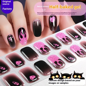 Adesivi per Unghie in Gel Semi-Polimerizzato 3D Halloween Zhengxiang, Ragnatela Luminosa che Emette Luce, Gel Indurente con Lampada UV - Product Image 2