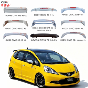 Spoiler Posteriore per Auto in Plastica <span class=keywords><strong>ABS</strong></span>, Stile LNGS, Ala Fissa Accessoria Compatibile con Honda Fit Jazz GE8 08-13, Senza Luce Freno - Product Image 4