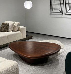 Table basse en fibre de verre haute brillance Y408, taille et couleur personnalisables pour hall d'hôtel et salle à manger - Product Image 3