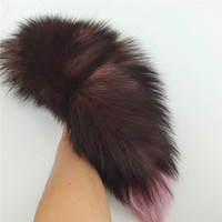 Plug anal en fourrure, modèle 'Fur Tails', véritable, prix de gros, pour femmes, motif renard, porte-clés, jouet sexuel pour adultes