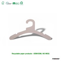 Cintre pliable en papier kraft recyclé, biodégradable, imprimé, personnalisé, certifié écologique, en rotin et tissu végétal
