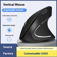 Generasi ke-5 vertikal 2.4GHz nirkabel USB Mouse Gaming 6 tombol Laptop/Desktop PC Mac Book kompatibel tangan kanan dapat diisi ulang
