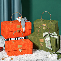 Boîte cadeau personnalisée en matériau recyclé avec poignée, fermeture magnétique, logo imprimé, revêtement UV, série de valises en carton rigide