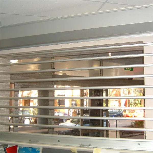 Fabrik preis Aluminium Automatischer Polycarbonat-Rollladen Fenster tür Transparenter Tür rollladen mit Top-Box für Shop