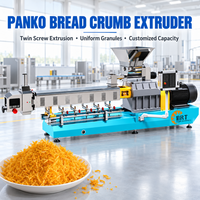 Machine à fabriquer des miettes de pain Panko, extrudeuse à double vis, ligne de production pour miettes de pain en flocons, en aiguilles et granulaires, 200-300 kg/h