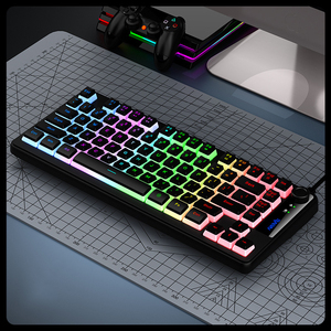Clavier de jeu mécanique Raiju 87 touches, rétroéclairage RVB, filaire, interface USB Type A, matériau plastique, touches multimédias programmables - Product Image 2