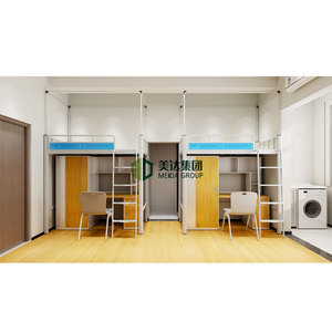 Meida MD-GYC001 Custom-Sized Modern Metal <strong>Single</strong> <strong>Bed</strong> Study Desk/Wardrobe 1 Year Warranty <strong>Space</strong> <strong>Saver</strong> for High School/University - Product Image 3