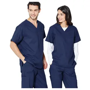 Customize Hospital Nurse Scrub Tops Pants Women Uniforms Hospital Doctor Uniforms Para Hombres