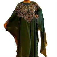 Robe de soirée de luxe pour femme grande taille, sans couture, pour l'Aïd, l'hiver, l'automne, les cocktails, les mariages, abaya à manches longues, ouverte sur le devant