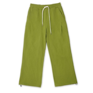 Pantalon décontracté tendance pour homme à jambe large, en mélange de coton épais, avec cordon de serrage – Améliorez votre garde-robe, tissu respirant - Product Image 2