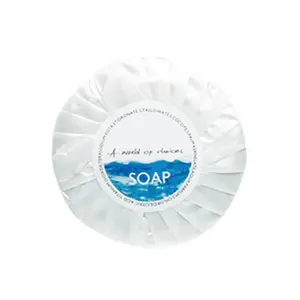 Wholesale Round Hotel Soap with pleat wrapped small soap bar for hotel