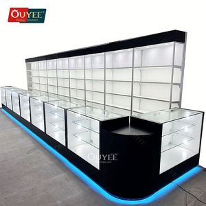 Dispensario minorista personalizado de fábrica, muebles de tienda, vitrina de cigarros de madera, escaparate de exhibición de tienda de humo con luces - Product Image 1