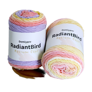 Fil de coton mélangé anti-statique Domiyarn, teinture arc-en-ciel, 100g/2mm, pour tricot à la main, idéal pour poupées et oreillers – Approvisionnement direct usine - Product Image 4