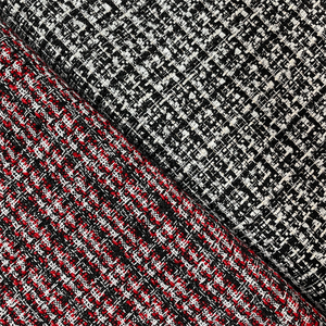 Custom Hand Woven Women Trousers Suits Fancy 50% Polyester 25% <strong>Wool</strong> 10% Acrylic <strong>Red</strong> Tweed Clothing Fabric for Women - Product Image 2