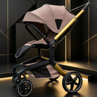 Poussette de luxe pour bébé Landleopard Kingkong Factory Custom, conforme à la norme EN1888, 4 en 1, pliable, 0-36 mois