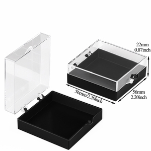 SUNSHING Clear Rigid <b>Plastic</b> <b>Box</b> <b>Display</b> Case for Lapel Pins Badges Dental Crowns Press on Nails Storage Packaging Boxes - Product Image 5
