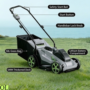 Tondeuse à gazon rechargeable à batterie lithium-ion avec sac de ramassage d'herbe, 40V, désherbeur et coupe-bordures - Product Image 6