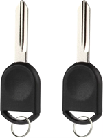 Clé de voiture de remplacement à transpondeur 80 bits, noire/argentée, compatible H92 H84 H85 (fonctionnement garanti) pour Mercury, lot de 2