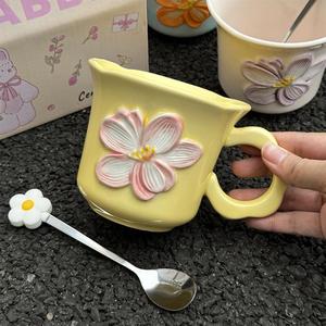 高外观利基设计花杯可爱陶瓷生日礼物纪念品商务礼品 - Product Image 5