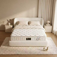 Matelas de lit d'hôtel personnalisé, taille King Queen, matelas à ressorts ensachés, matelas en mousse à mémoire de forme compressée
