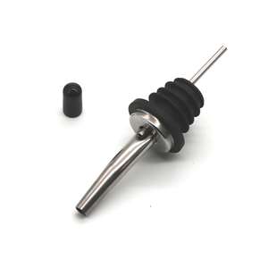 Bico Dosador Cônico de Aço Inoxidável para Garrafa de Vinho com Tampa Protetora Bico de Metal para Azeite com Vedação Ferramentas de Bar - Product Image 2