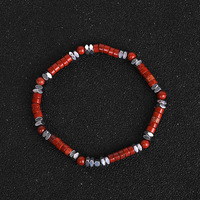Bracelet en perles d'abacus turquoise blanc naturel, accessoire de mode perlé multicolore pour hommes et femmes, cadeau simple et polyvalent