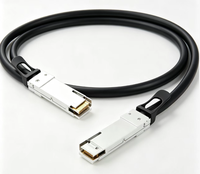 Kabel DAC 400G QSFP-DD ke 400G QSFP-DD Pasif Direct Attach Copper Cable 400GBASE-CR8 8x50G PAM4 untuk Switch Server NIC