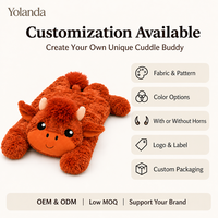 Adorable Peluche Poids Lesté Vache Rouge Réaliste 2026 Nouvelle Collection Personnalisée pour Enfants – Compagnon Apaisant et Jouet de Compagnie