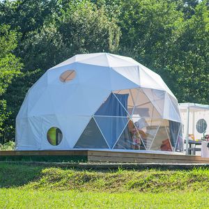 Dôme géodésique de luxe pour glamping en plein air, 6 m, en PVC transparent, avec salle de bain - Product Image 4