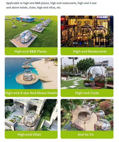 Dômes de tente géodésiques pour piscine extérieure, maison à bulles, chambre ciel étoilé pour villas, parcs extérieurs