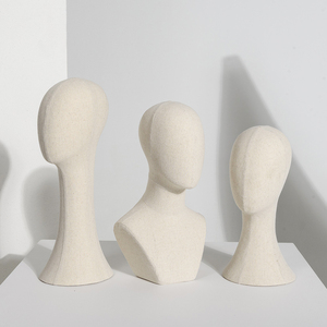 หัวหุ่นนางแบบสำหรับโชว์วิก หมวก ผ้าพันคอไหม หน้ากาก หุ่นจำลองสำหรับจัดแสดง - Product Image 3