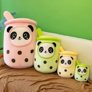 UTOYS peluş anahtarlık dolması süt çay bardağı panda oyuncaklar ile yuvarlak tarzı klasik peluş oyuncak yastık mücadele