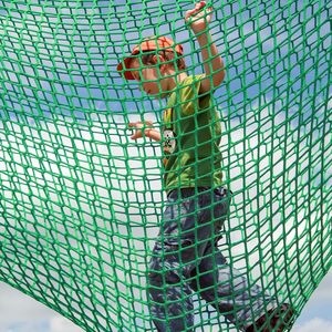 Red de carga de escalada para niños de doble capa negra, barra de mono de seguridad, casa del árbol, puente colgante, juego, corte de red de escalada de plástico - Product Image 5
