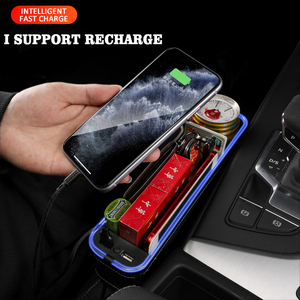 Organizador para Asiento de Coche, Caja de Almacenamiento para la Ranura del Asiento Delantero con Portavasos y Luz LED - Product Image 5