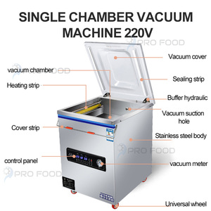 Máquina selladora al vacío de Cámara Industrial/doméstica, máquinas de envasado al vacío para alimentos, carne, frutas y verduras - Product Image 4