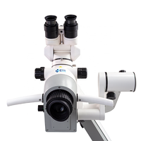 Microscope dentaire endodontique à double faisceau avec objectif à angle variable et caméra