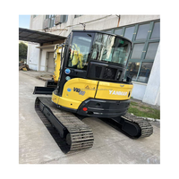 Excavatrice Yanmar Vio60 d'occasion d'origine japonaise, 6 tonnes, excavatrice sur chenilles miniature Yanmar Vio60 55 35 80 d'occasion, machines de travail à bas prix à vendre