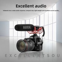 Microphone sans fil Videomic Rycote avec réduction de bruit pour appareils photo reflex numériques, hybrides, téléphones portables et enregistrement de vlogs