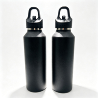 Bouteille d'eau sport en acier inoxydable 350ml/480ml/680ml avec couvercle à ouverture à une main, gobelet isotherme portable pour cadeau d'affaires