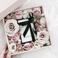 Einzigartiges Design Soja Tinte Valentinstag Blume Schokolade Geschenk box Muttertag Kreativer Brief Thanksgiving Bouquet Geschenk Mom Box