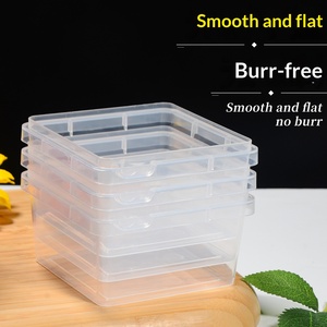 Boîte à gâteau carrée en plastique résistante à la chaleur, utilisable au micro-ondes, 12 cm, en PP alimentaire, transparente, avec couvercle, pour tiramisu, gâteau en couches, dessert. - Product Image 3