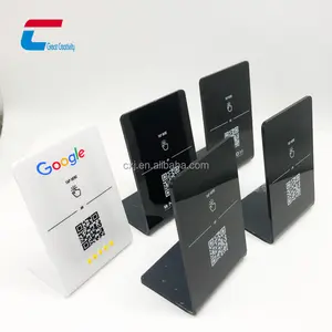 Factory Price Programmable Ntag213 Nfc Google Review Menu Nfc Google Review Sign Nfc Table Stand